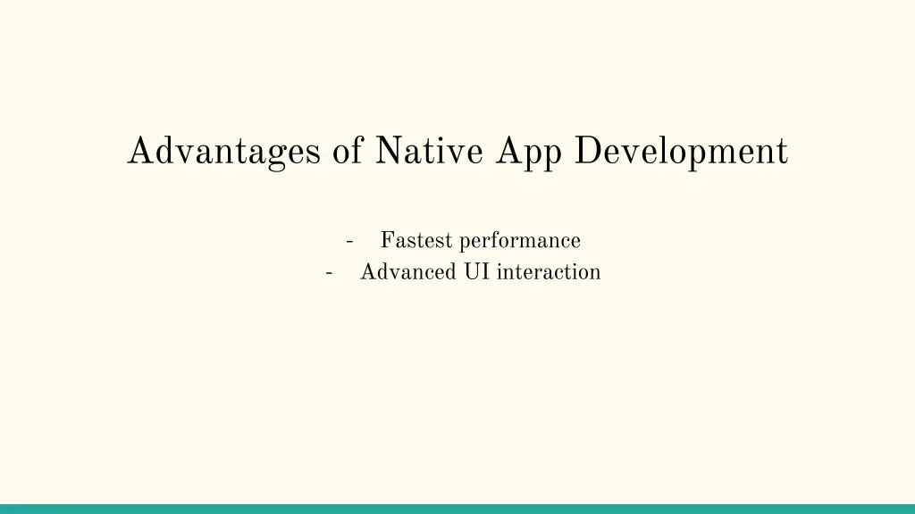 advantages of native app development 1