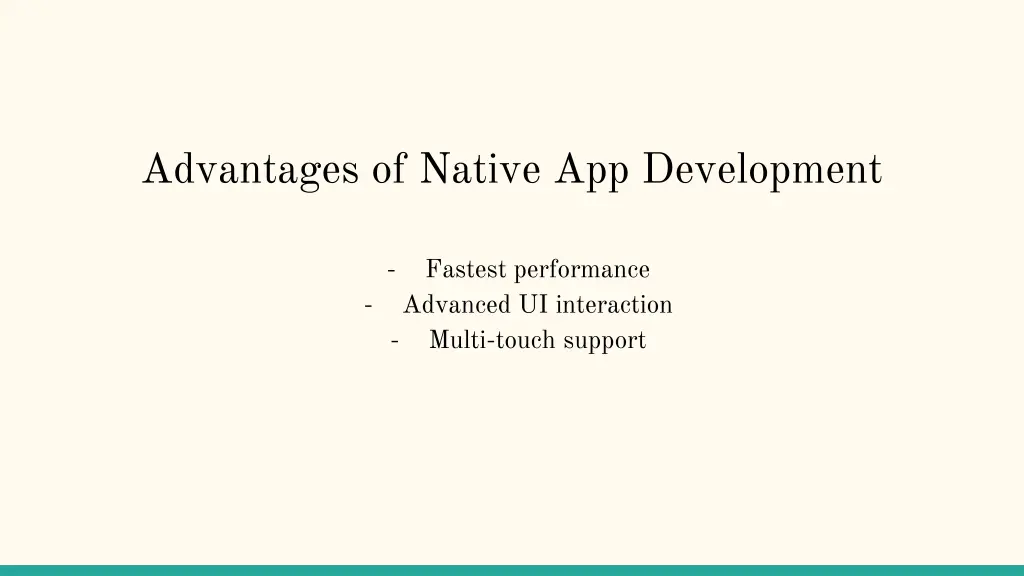 advantages of native app development 2