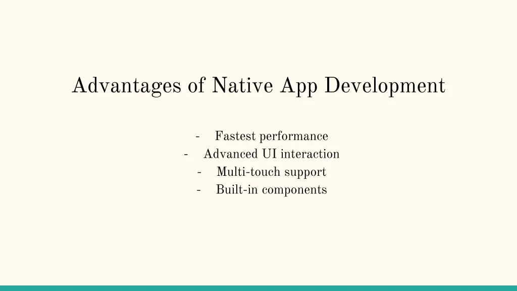 advantages of native app development 3