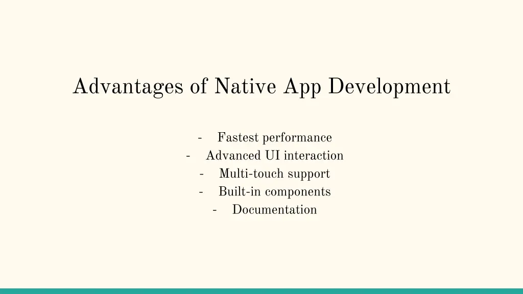 advantages of native app development 4