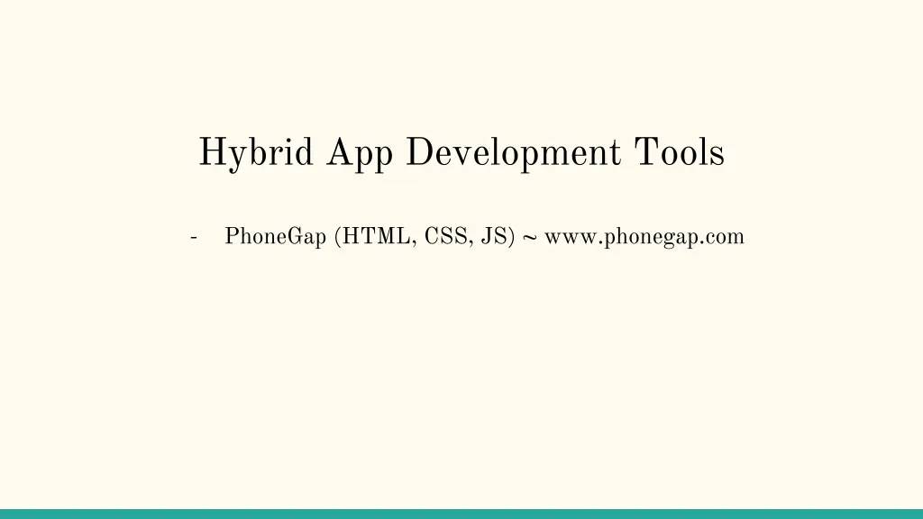 hybrid app development tools