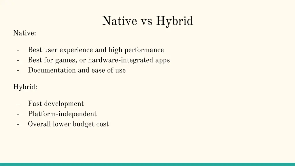 native vs hybrid 5