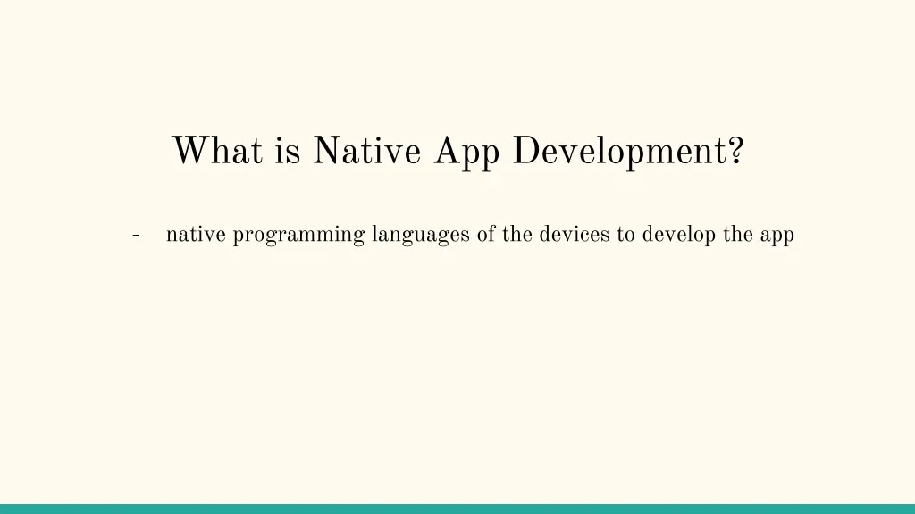 what is native app development 1