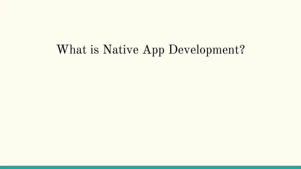 what is native app development