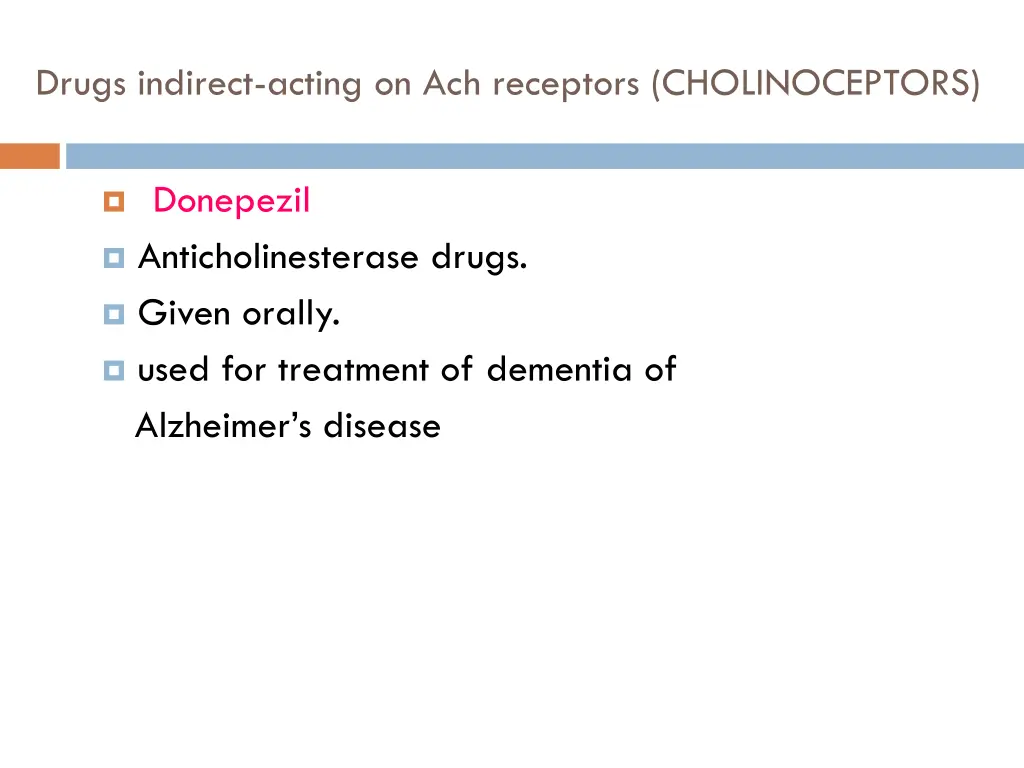 drugs indirect acting on ach receptors 7