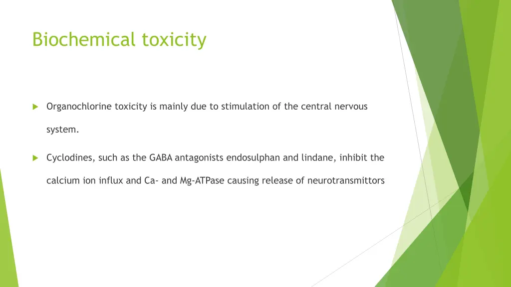 biochemical toxicity