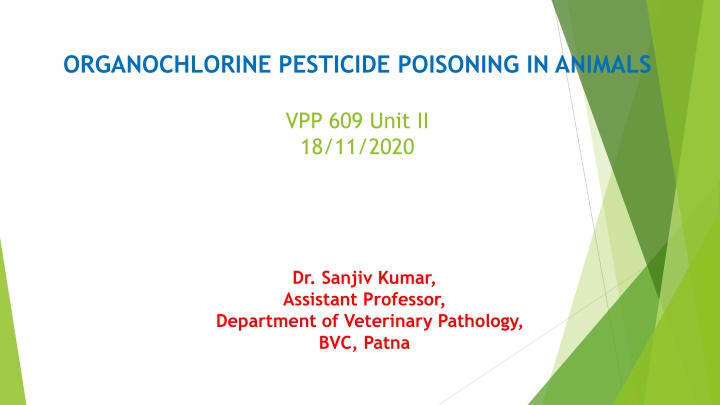 organochlorine pesticide poisoning in animals