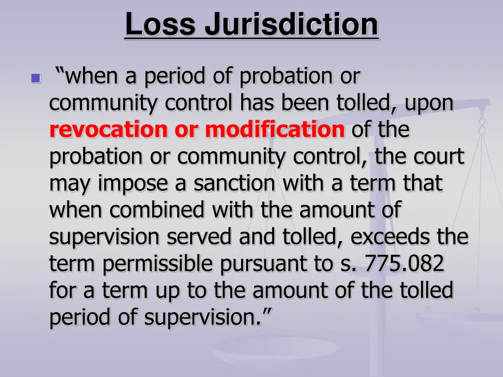 loss jurisdiction