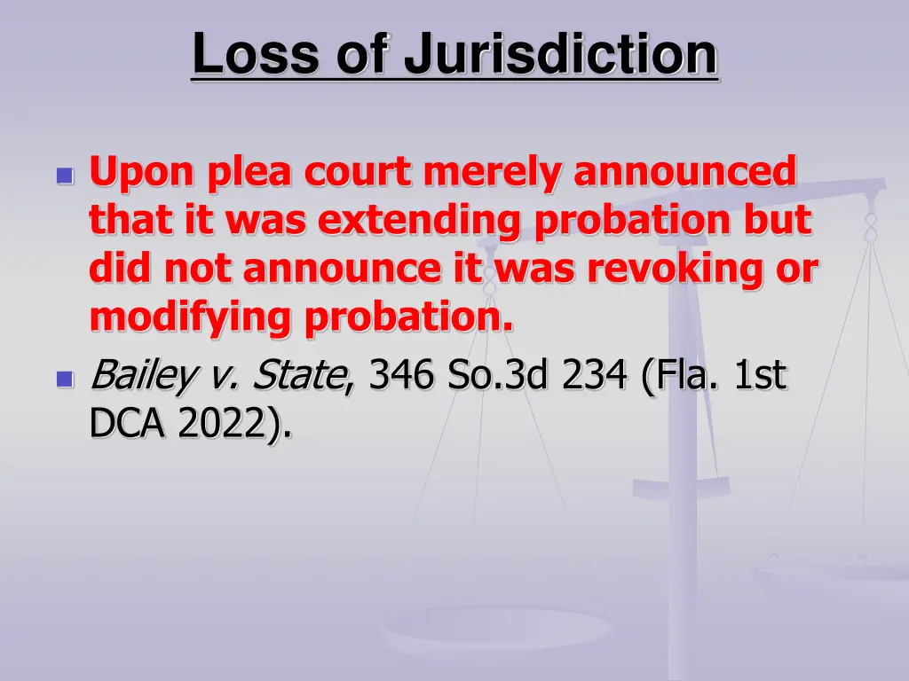 loss of jurisdiction 1