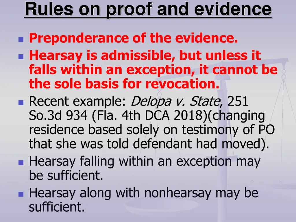 rules on proof and evidence