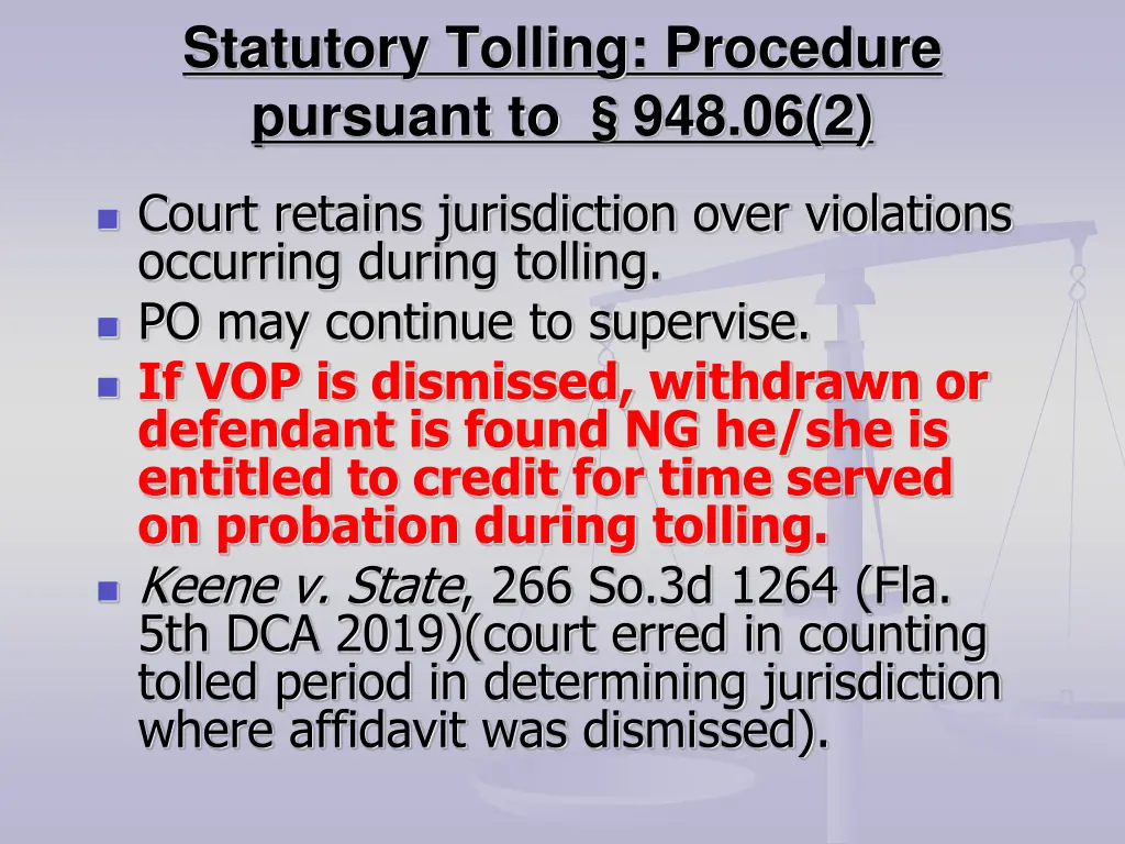 statutory tolling procedure pursuant to