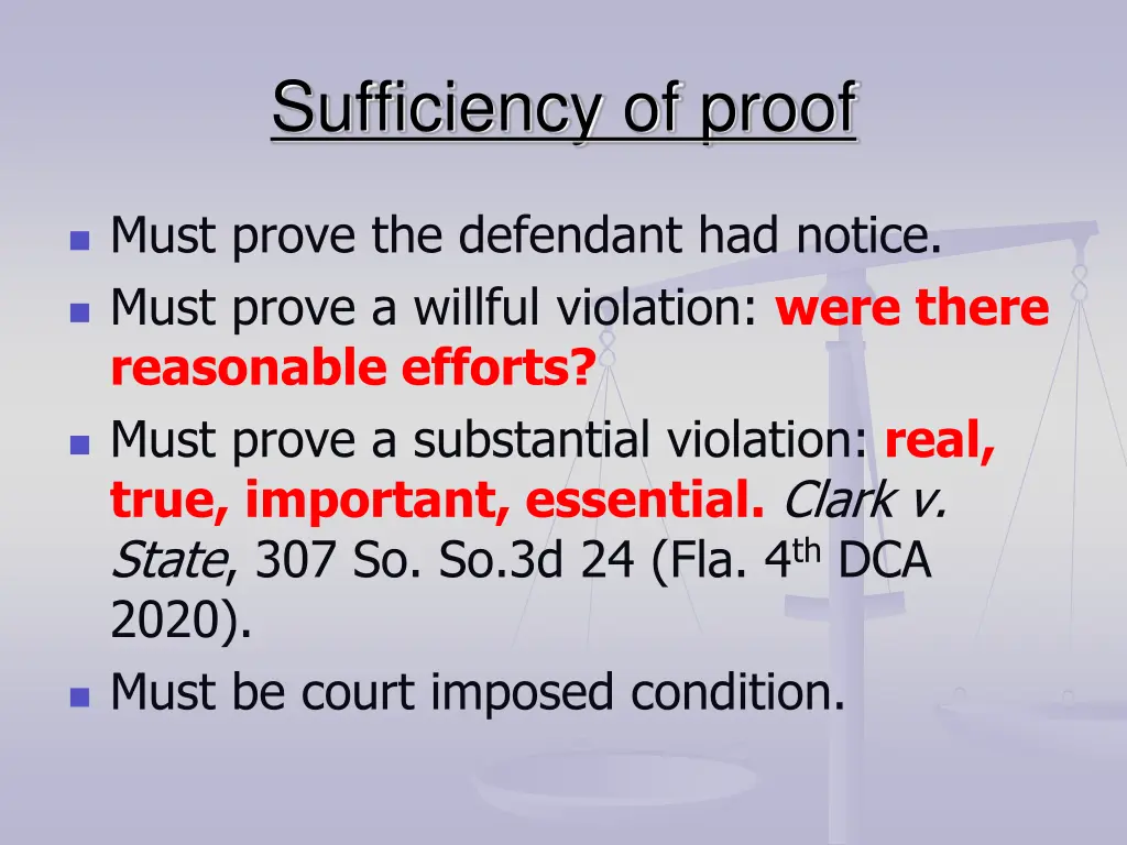 sufficiency of proof 1