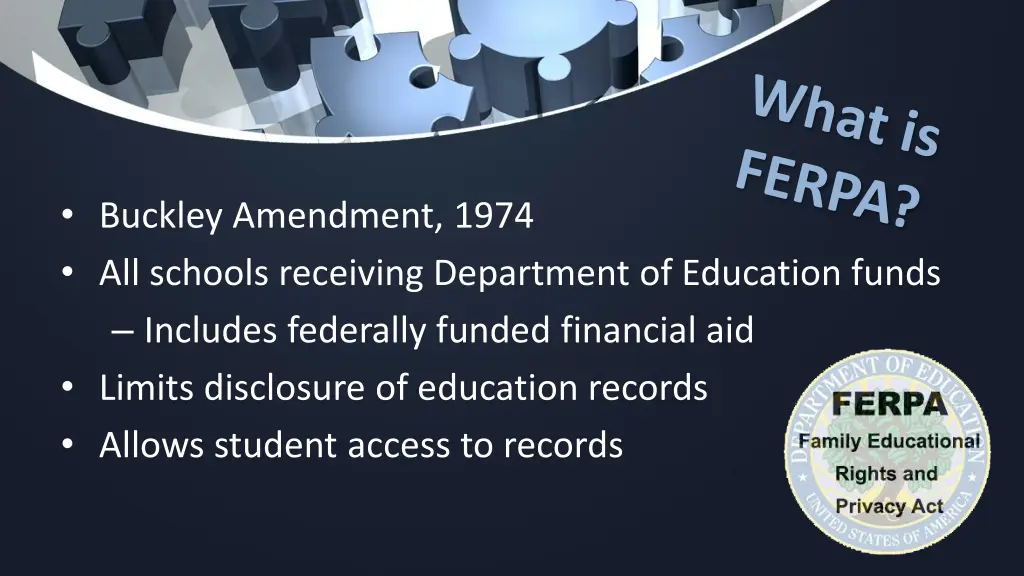 buckley amendment 1974 all schools receiving