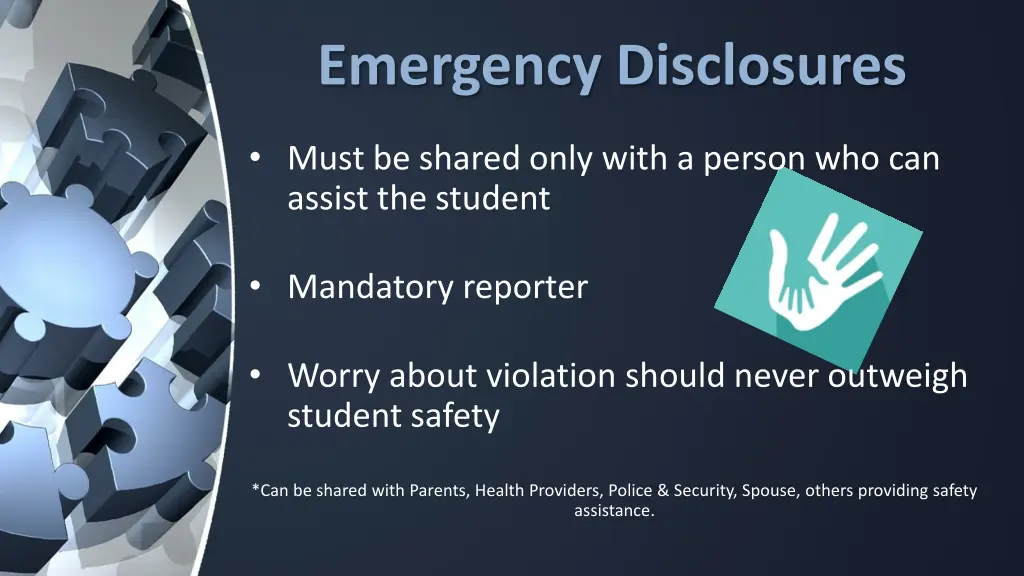 emergency disclosures