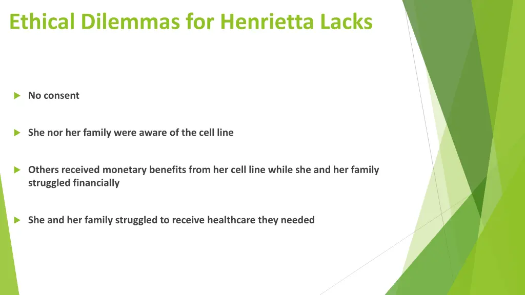 ethical dilemmas for henrietta lacks