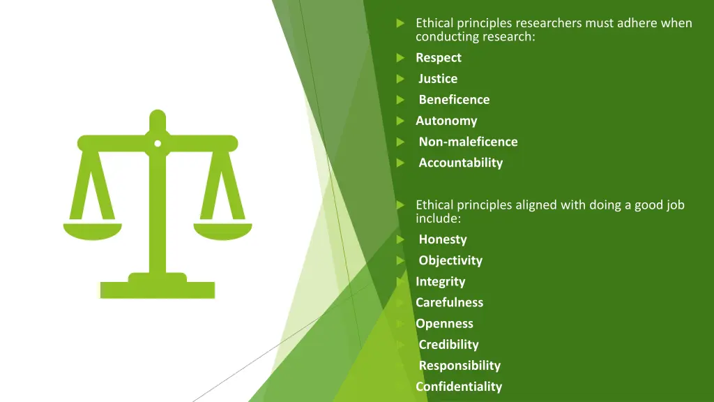 ethical principles researchers must adhere when