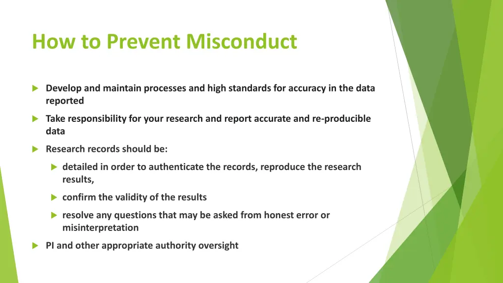 how to prevent misconduct