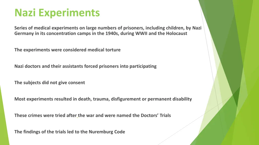 nazi experiments