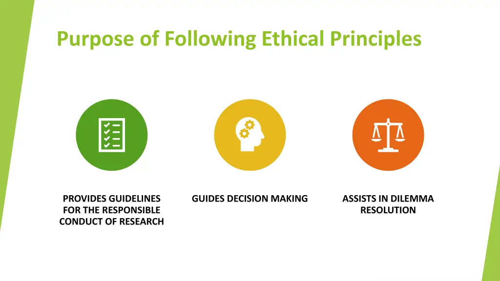 purpose of following ethical principles