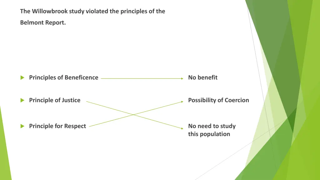 the willowbrook study violated the principles