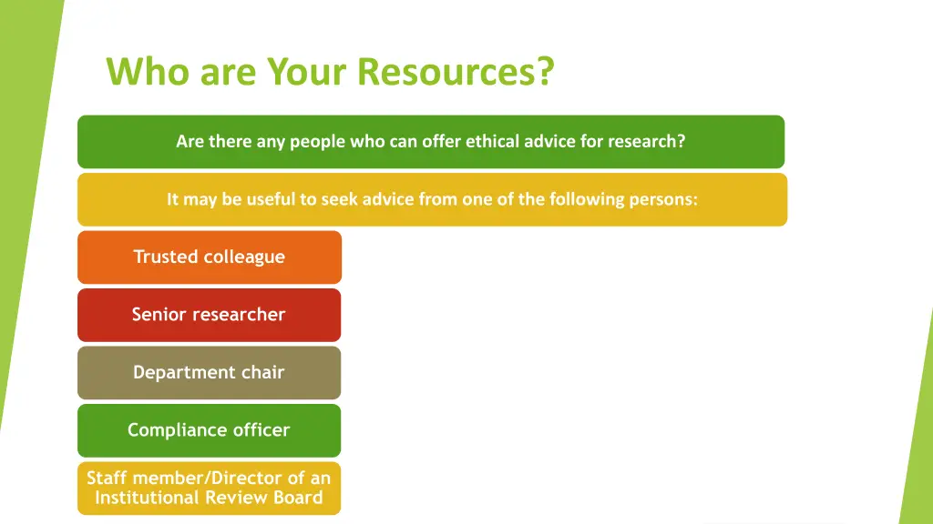 who are your resources