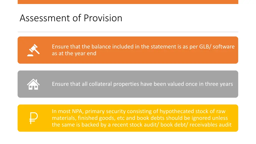 assessment of provision