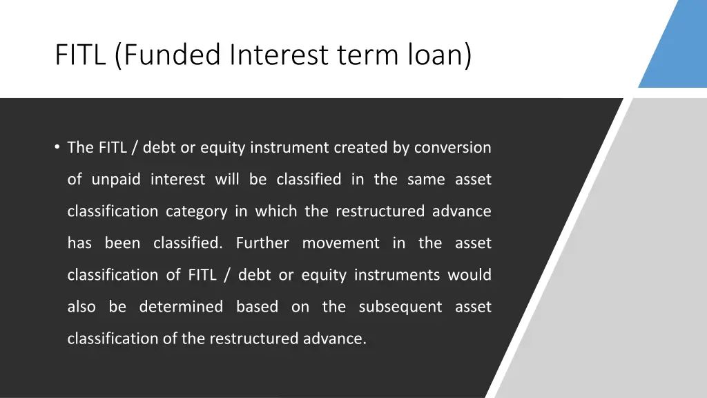 fitl funded interest term loan