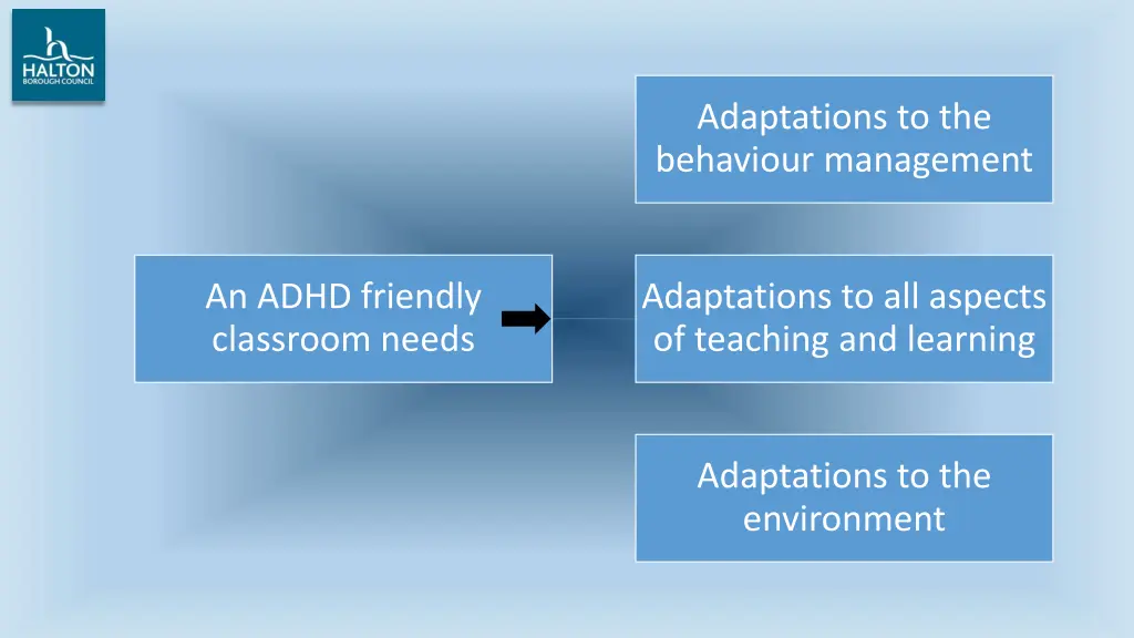 adaptations to the behaviour management