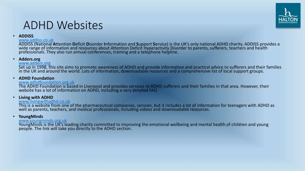 adhd websites addiss www addiss co uk addiss