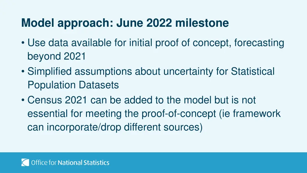 model approach june 2022 milestone