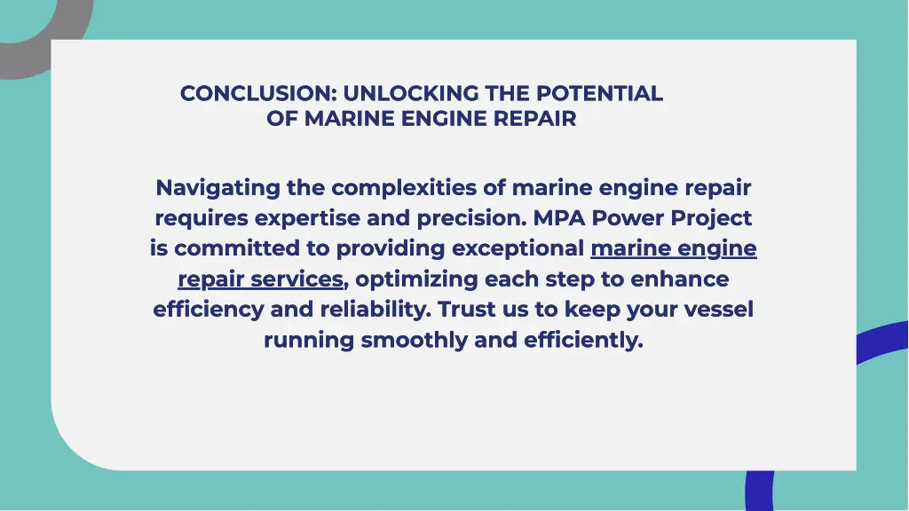 conclusion unlocking the potential of marine