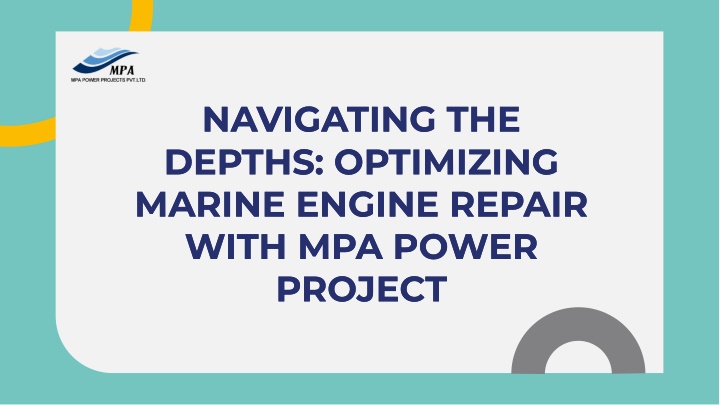 navigating the depths optimizing marine engine