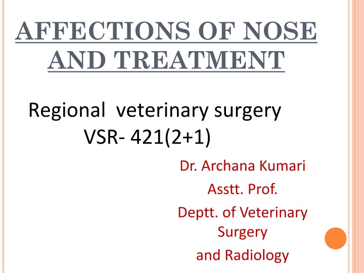 affections of nose and treatment