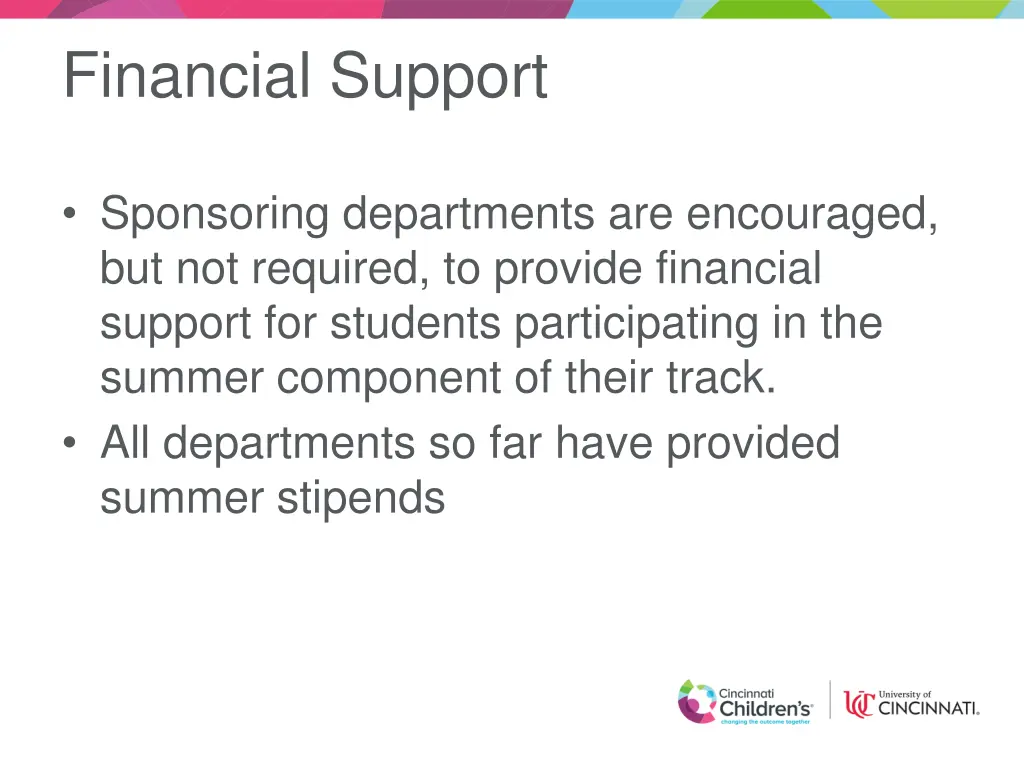 financial support