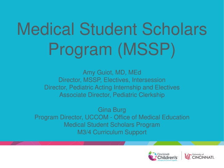 medical student scholars program mssp