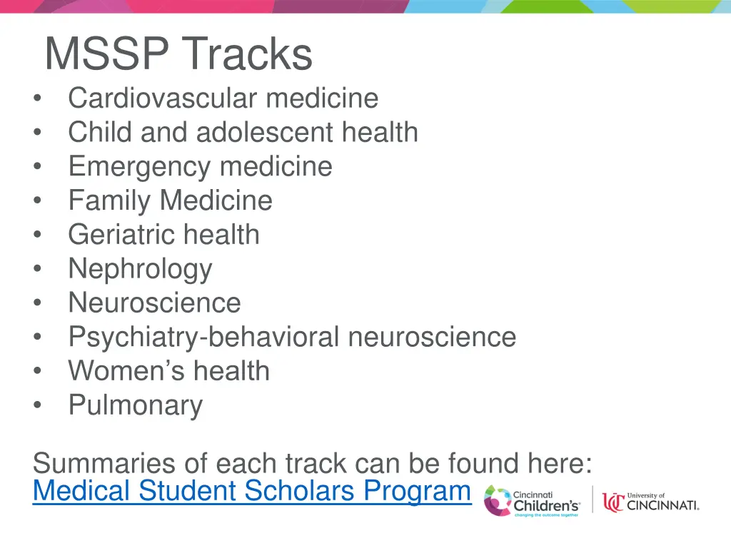 mssp tracks cardiovascular medicine child