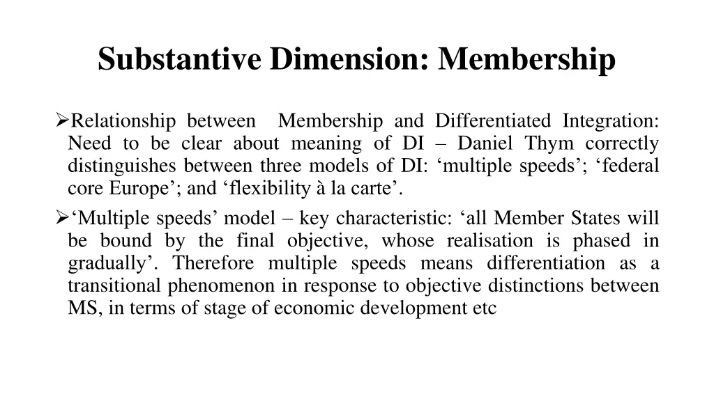 substantive dimension membership 5