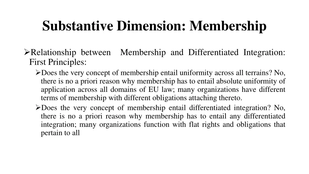 substantive dimension membership 7