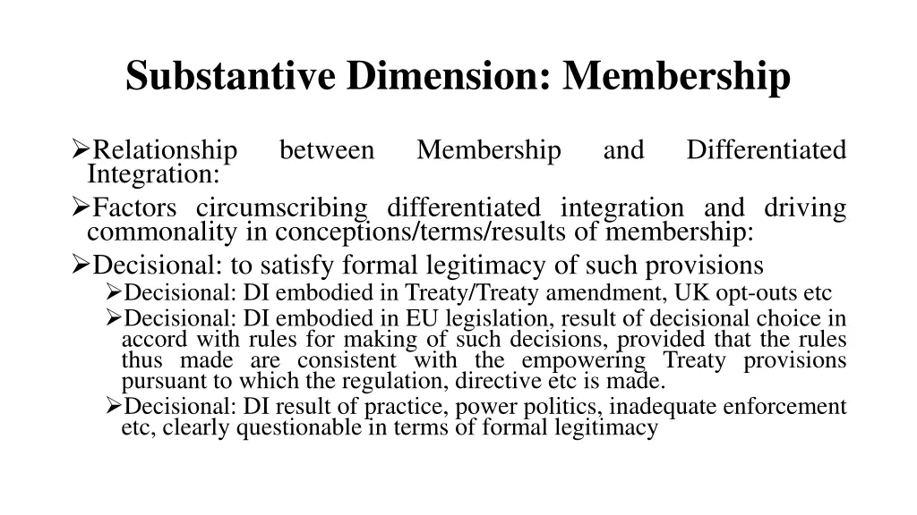 substantive dimension membership 9