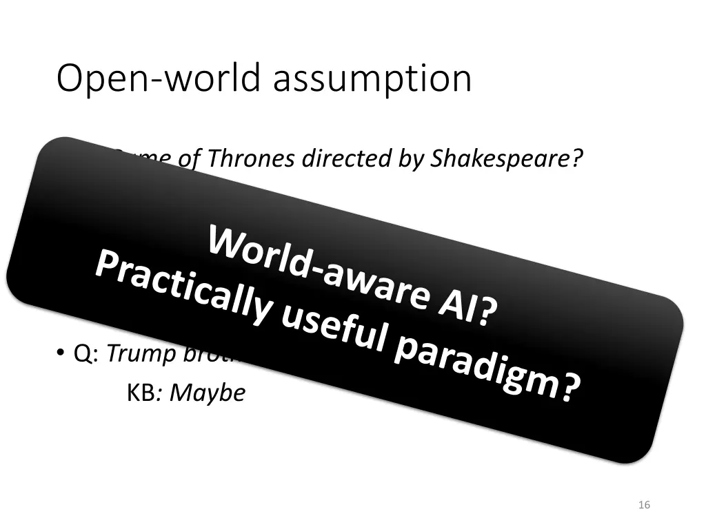 open world assumption