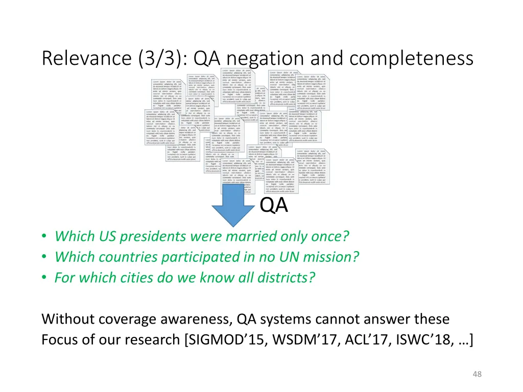 relevance 3 3 qa negation and completeness