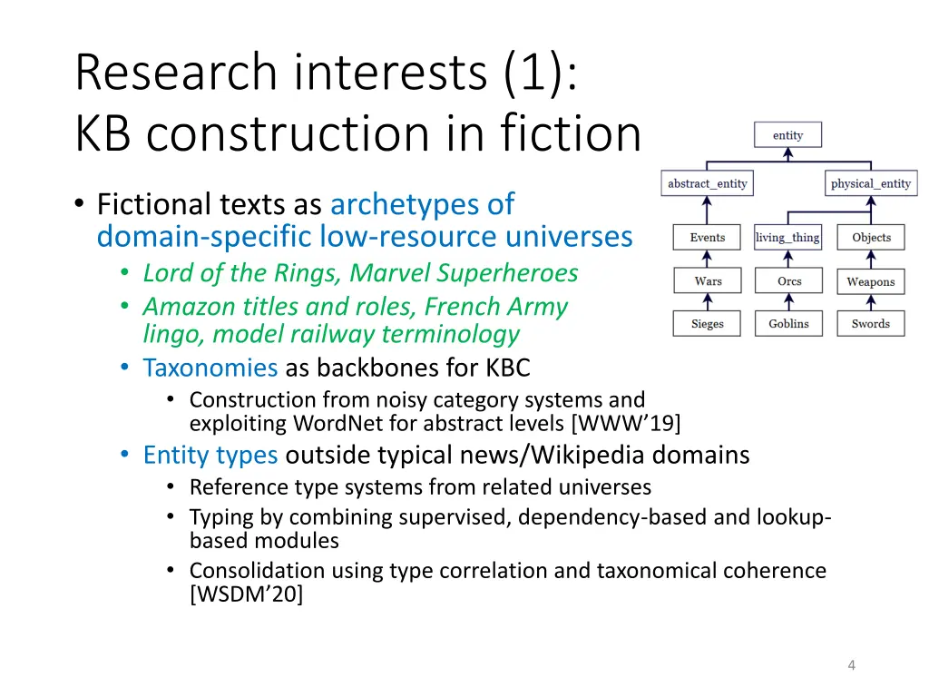 research interests 1 kb construction in fiction