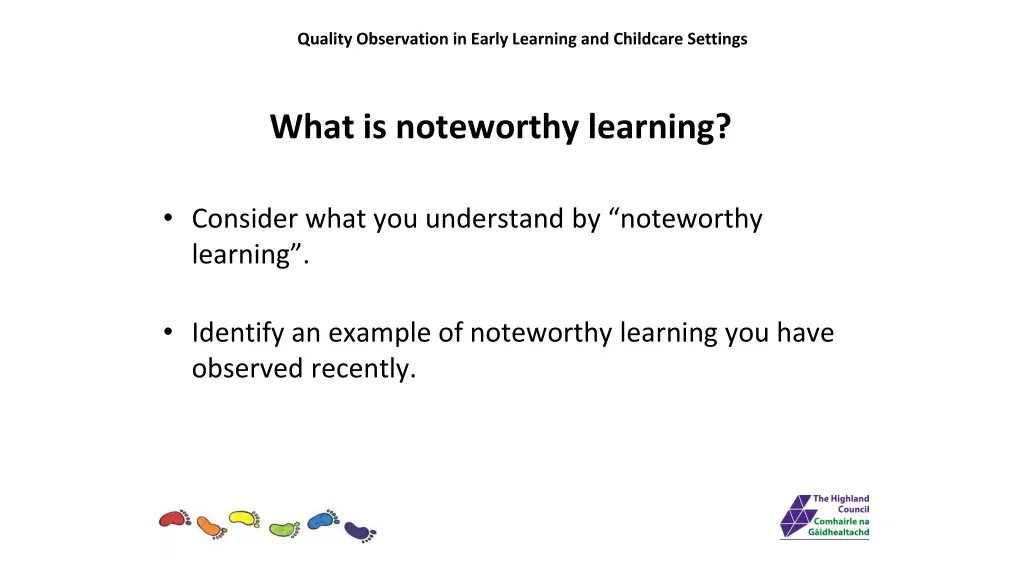 quality observation in early learning 13