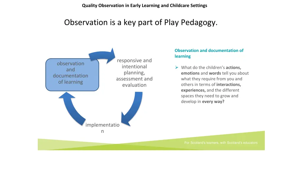 quality observation in early learning 18