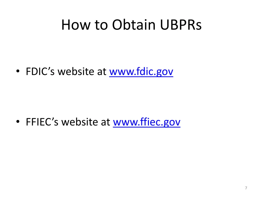 how to obtain ubprs