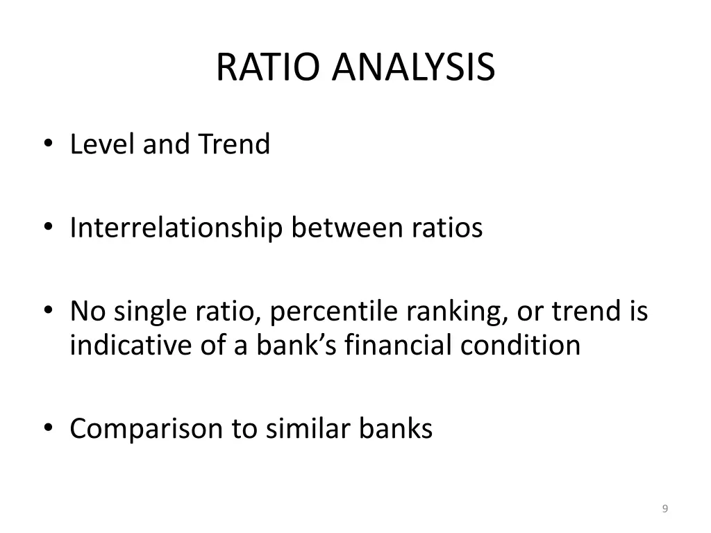 ratio analysis