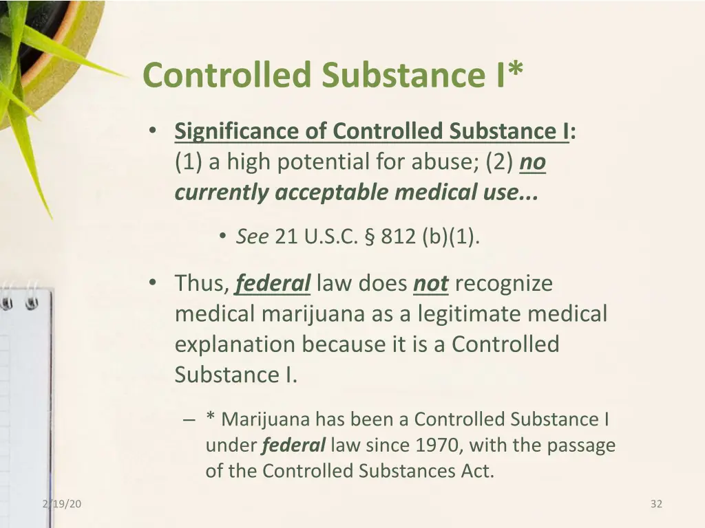 controlled substance i