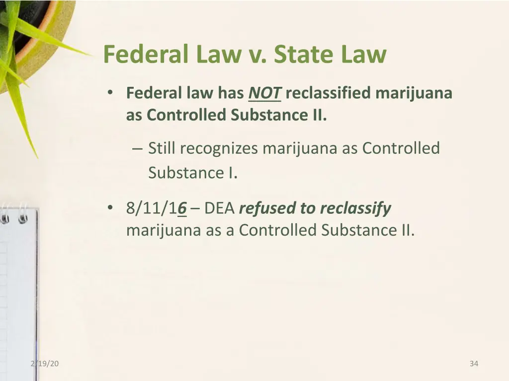 federal law v state law