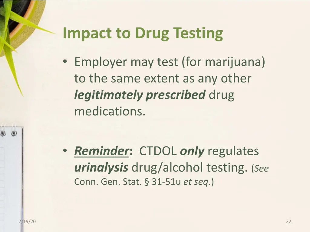 impact to drug testing