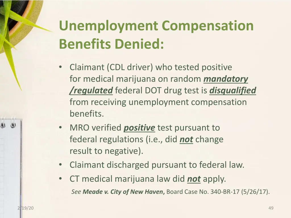 unemployment compensation benefits denied